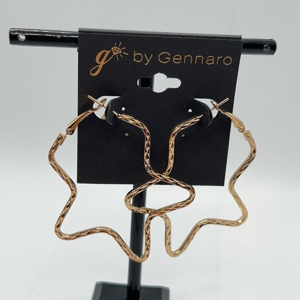 Gold Star Hoop G By Gennaro Earrings 16$